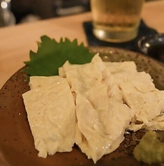 青木豆腐店の湯葉刺し