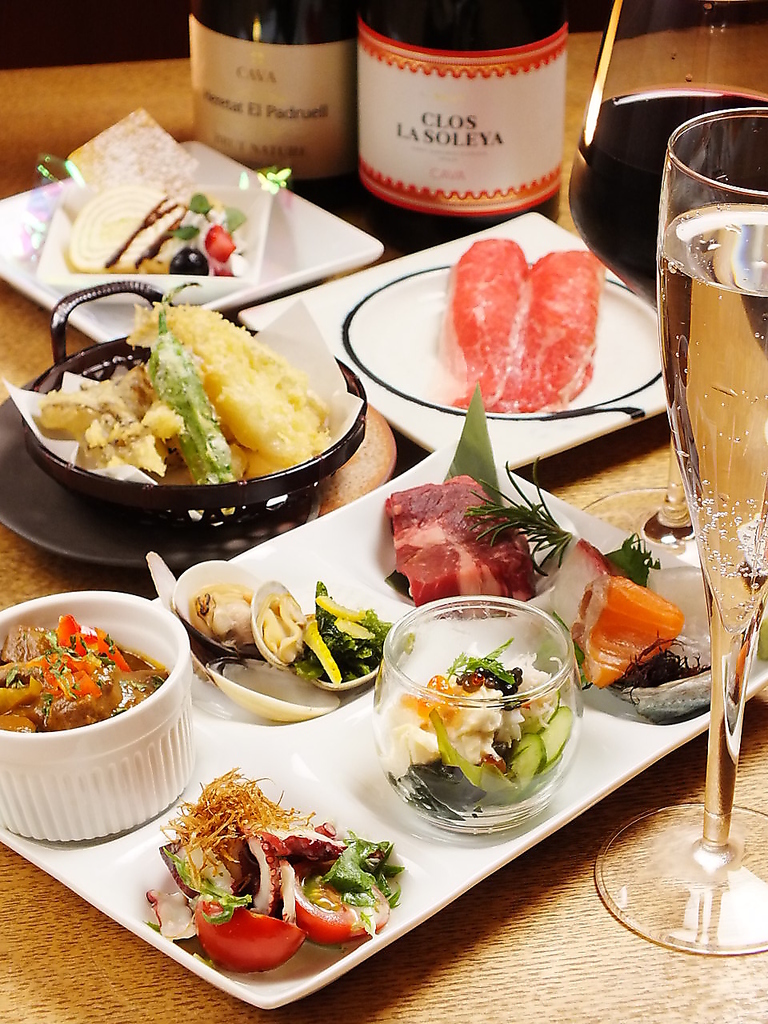 コスパ最高!!　当店自慢の牛タン焼きしゃぶコース。　　　　*写真はイメージです。