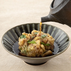サーモンと舞茸のかき揚げ