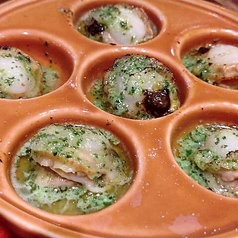 ベビーホタテの エスカルバターオーブン焼き