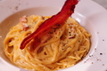 料理メニュー写真&nbsp;悪魔の濃厚カルボナーラ