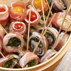 豚バラ野菜巻き串