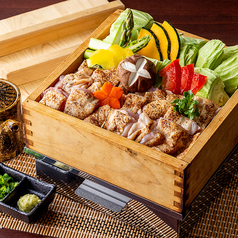 大山鶏と有機野菜せいろ蒸し