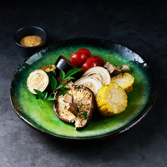 【薪焼き 野菜】糸島産季節野菜の薪焼き盛り