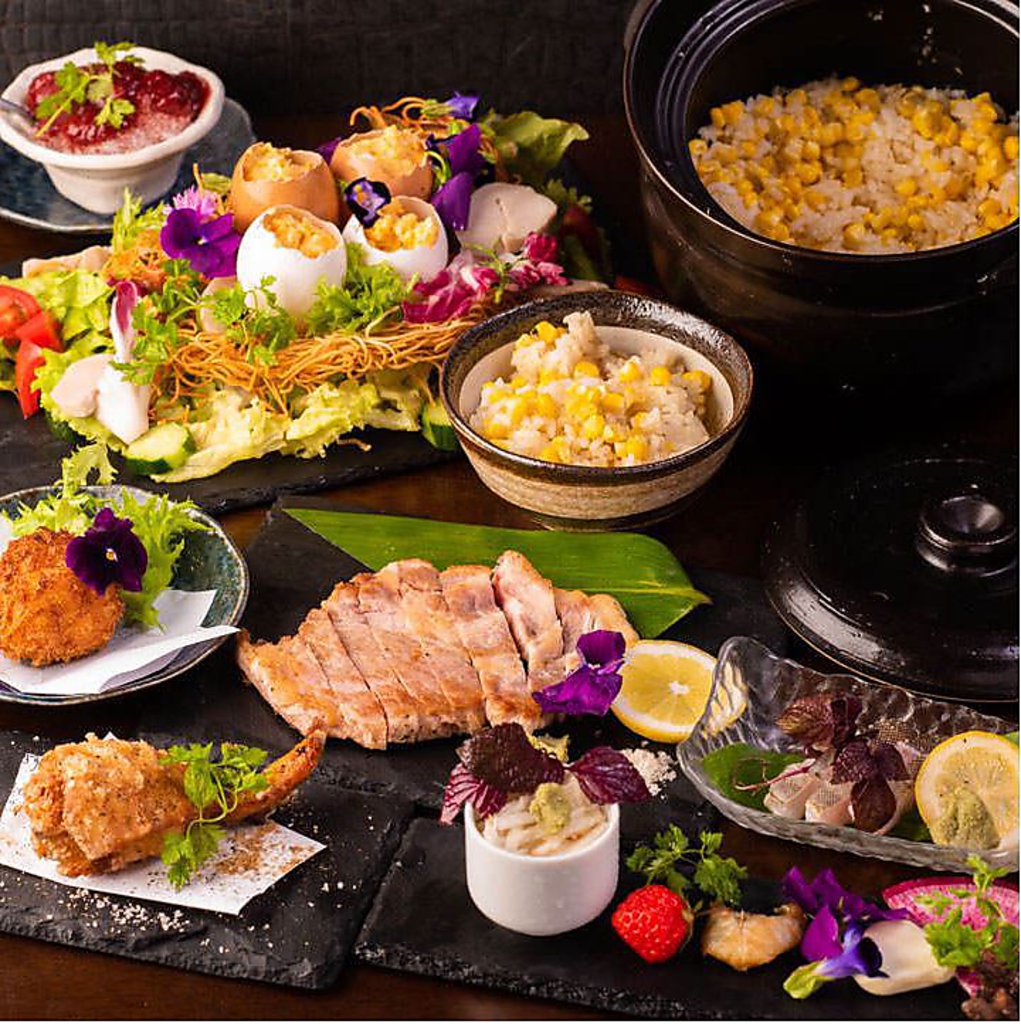 各種宴会などにオススメ！メインは新発田牛炭焼きハンバーグやステーキ等♪各種コース3500円(税込)～