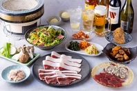 七輪で味わうジビエ焼肉と充実の一品料理