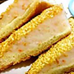 エビ入り揚げごま餅/五目おこげ