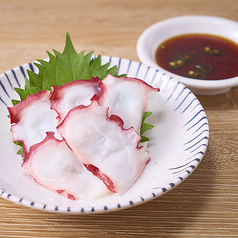 たこ刺し 青唐辛子醤油
