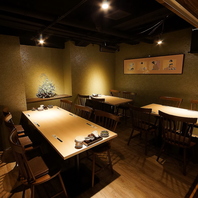 北浜駅から徒歩1分。個室完備のお店です。