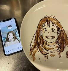 サービスでメッセージプレート描きます。の写真