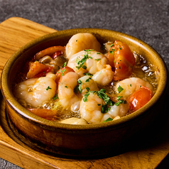 海老とキノコのアヒージョ