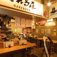 テーブル席での楽しいひととき