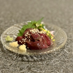 但馬地鶏のレバー刺し