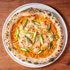 海老とアスパラのビスククリームピッツァ