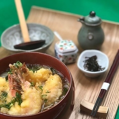 温）エビ天おろし蕎麦