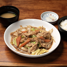 山形豚の野菜味噌炒め定食