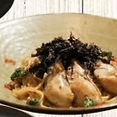 牡蠣と岩海苔のクリームパスタ