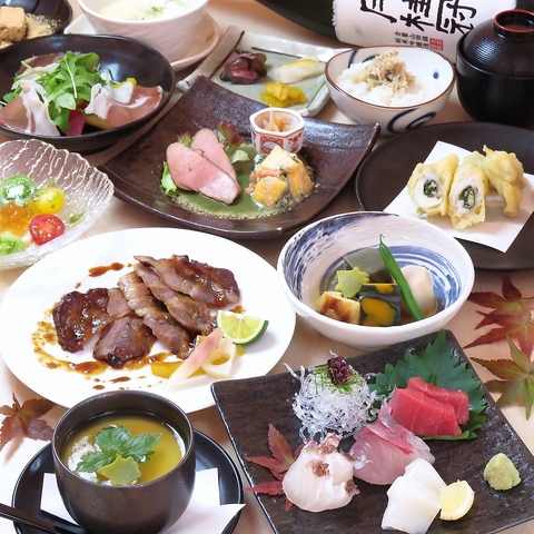 京都駅スグ★落ち着いた店内で自慢の本格和食料理を堪能。