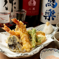 季節の天麩羅もお酒との相性は◎