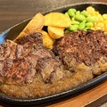 料理メニュー写真&nbsp;[ハンバーグ]シングル＆[ステーキ]100ｇ