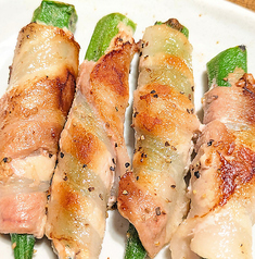 オクラの豚バラ巻き