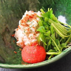 せりと明太子のポテトサラダ