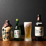 アルコール・ドリンクはラインナップ豊富に取り揃えております。飲み放題は生無2000円、生有2500円♪