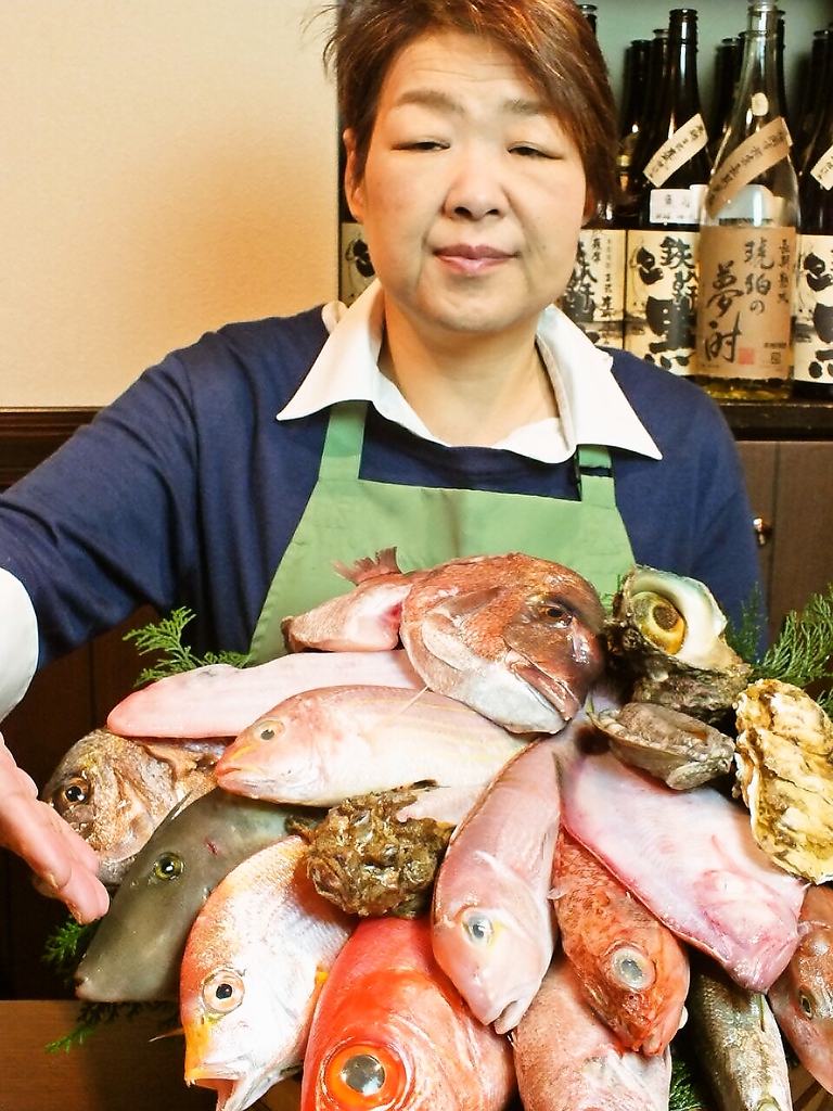 【桶盛りコース飲み放題付5400円】沖の瀬一番人気のコース!!その日の獲れたて鮮魚を目の前で選べる!!