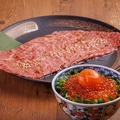 料理メニュー写真&nbsp;仙台牛の特大上ロース　いくらごはんセット