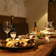 シェフが腕を振るう本格イタリアン＆スパニッシュ