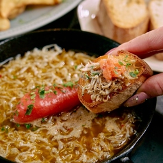 シラスと明太子のアヒージョ