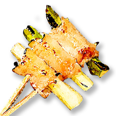 アスパラ巻き 塩だれ焼き