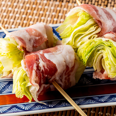 三元豚とレタス巻き串