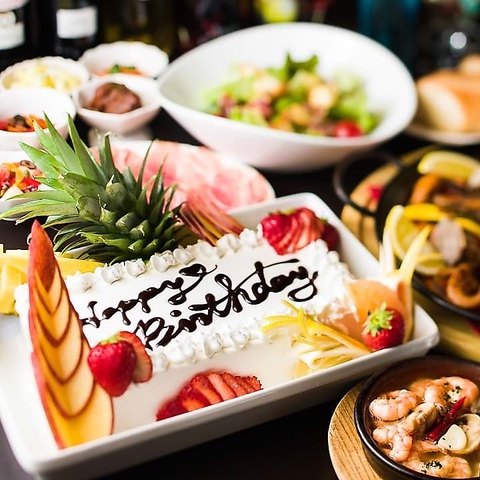 ケーキ付Anniversaryコース♪無料3大特典付！4000円⇒2980円！