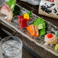 新鮮魚の刺身4種盛り