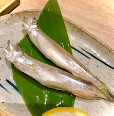 本ししゃも（オスとメス(各)1尾づつ!で）/まぐろトロカマ七輪焼き
