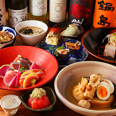 【飲み放題◎】豊洲直送の海鮮やこだわりのだし・旬のおでんを堪能できる和食居酒屋。