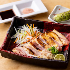 地鶏たたき 山葵・にんにくスライス・岩塩