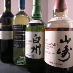 日本酒・焼酎だけじゃない！！ワインやウイスキーも◎