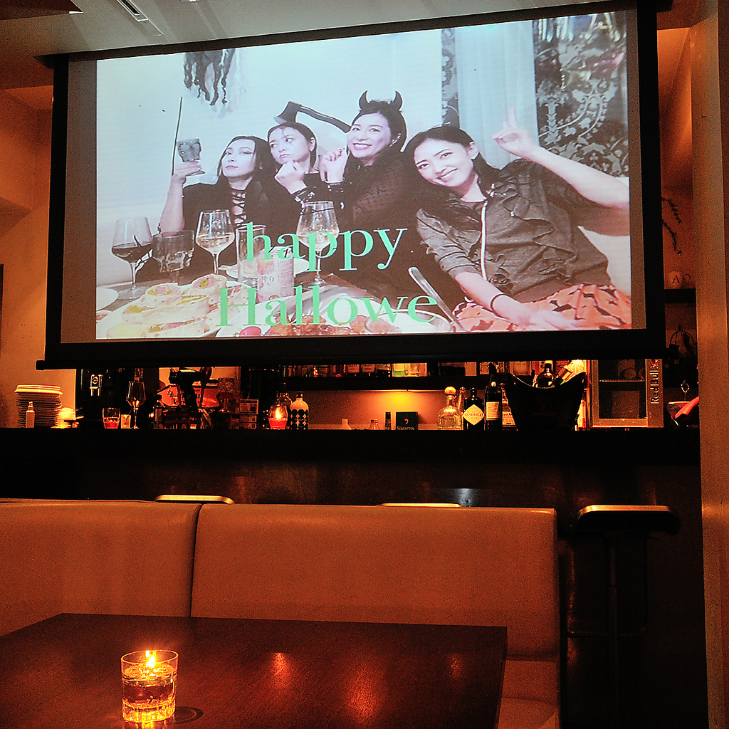 大型プロジェクターで各種  パーティー の演出のお手伝い☆ 歓送迎会 等のＶＴＲ作成も承ります♪