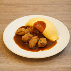 デミグラスソースオムライス＆カキフライ