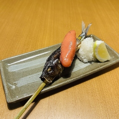 (魚)大とろいわし一本焼き明太子のせ