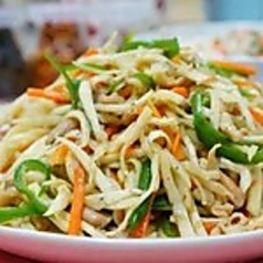 まこも茸、豚肉とピーマンの細きり炒め