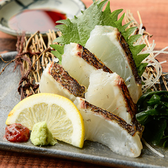 活〆真鯛の炙り刺し