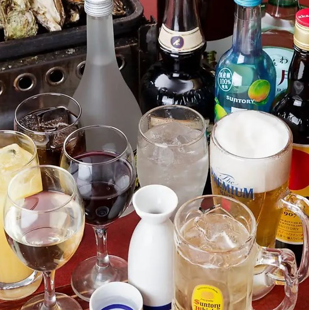 牡蠣に合うお酒も多数ご用意！