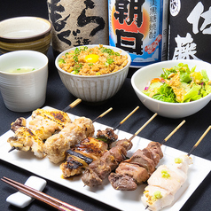 やき鶏お任せ6本コース(Ａ)　☆そぼろ丼付きの写真