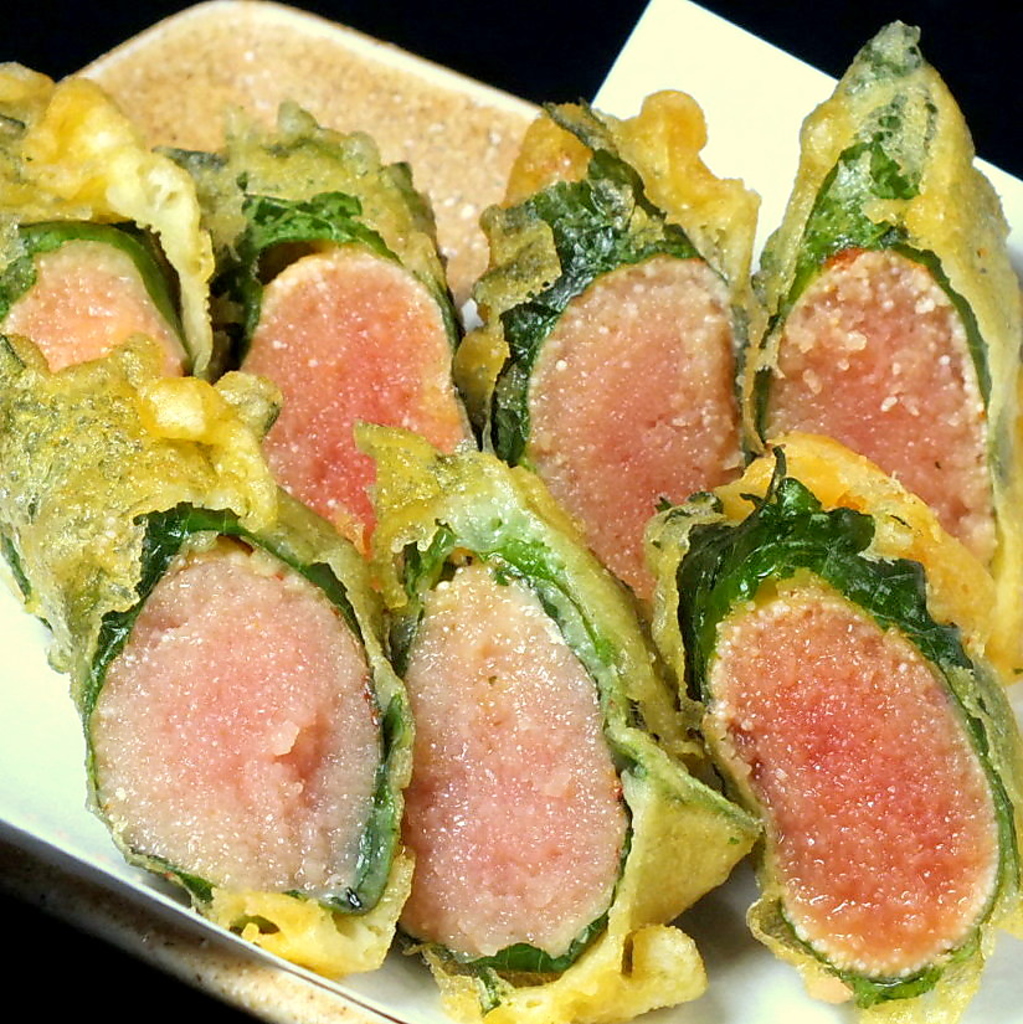 博多名物　明太子！天ぷらにしました♪