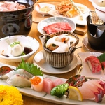 写真はコース一例。その他にも鯛の塩釜付きお祝いコースや長崎の郷土料理を愉しめるコースもご用意！