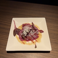 馬肉のカルパッチョバルサミコ風味