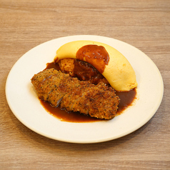 デミグラスソースオムライス＆ポークカツレツ